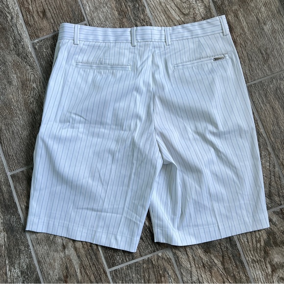 Greg Norman Blue and White Pinstriped Shorts, Men’s Size 34 - Picture 7 of 8